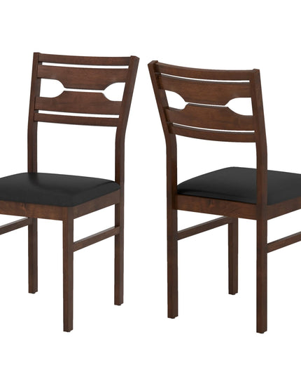 Giantex Wooden Dining Chairs Set of 2/4 PU Leather Upholstered Kitchen Armless Chair