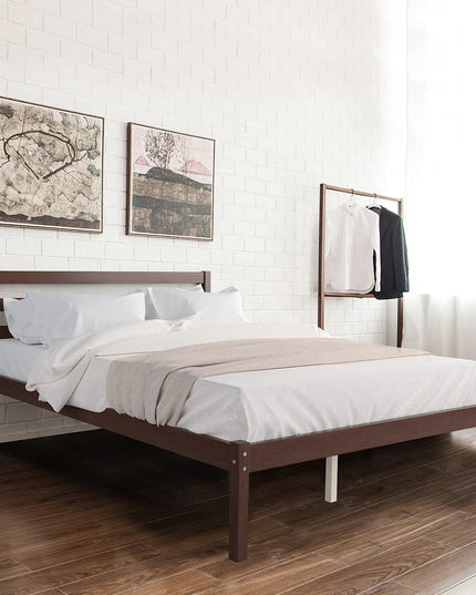 Giantex Wood Platform Bed Frame No Spring Needed Bed Mattress Foundation