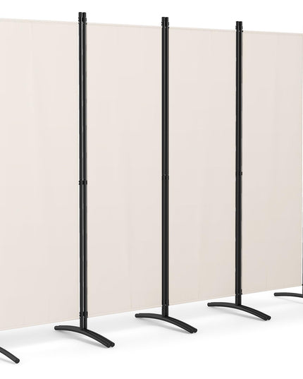 Giantex 4 Panel Room Divider, 5.6Ft Folding Screen, Home Office Freestanding Tall Partition
