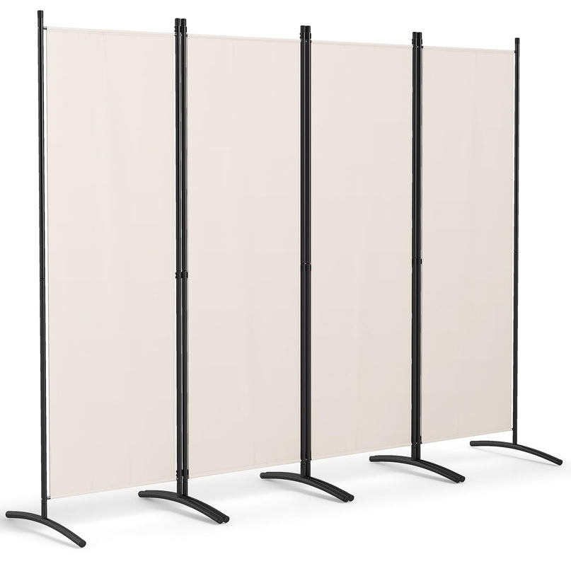 Giantex 4 Panel Room Divider, 5.6Ft Folding Screen, Home Office Freestanding Tall Partition