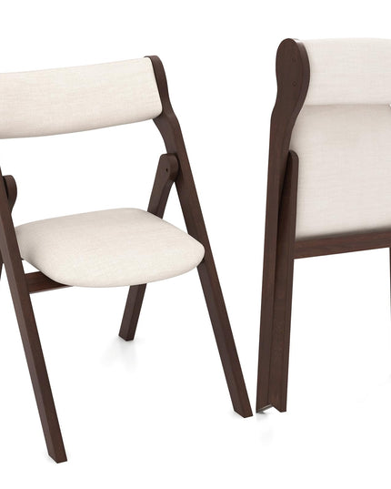 Giantex Folding Dining Chairs, Upholstered Kitchen Chairs w/Comfy Padded Backrest & Seat