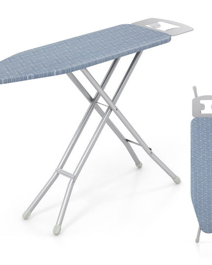 Giantex Ironing Board with Iron Rest, 48'' x 13.5'' Carbon Steel Iron Board with 4 Layer Heat Resistant Cover & Pad