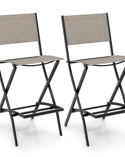Giantex Folding Patio Bar Chairs Set of 6
