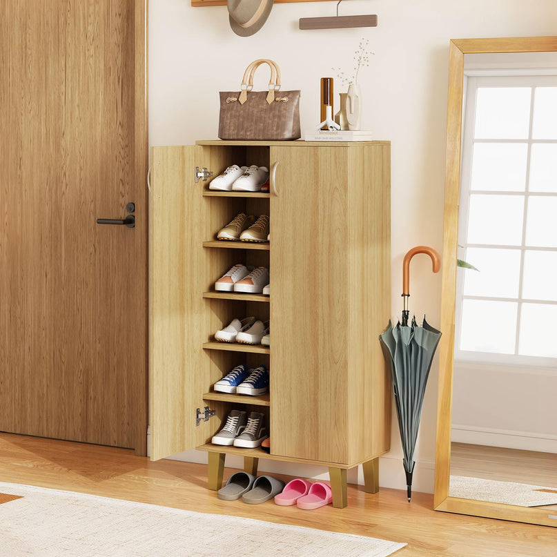 Giantex Shoe Cabinet with Removable Shelves for Living Room