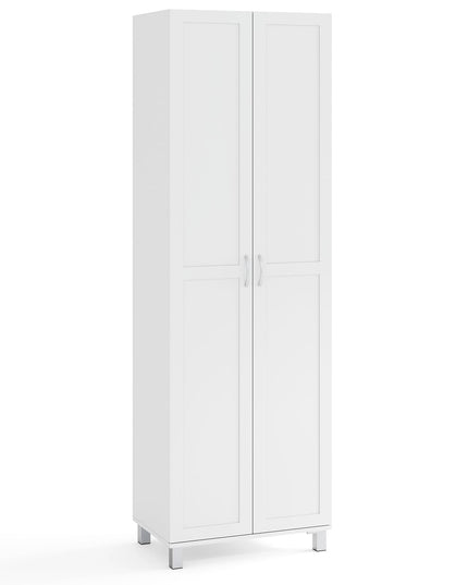 Giantex Kitchen Pantry Cabinet, 2 Door Cupboard with 5 Shelves, Storage Organizer for Kitchenware