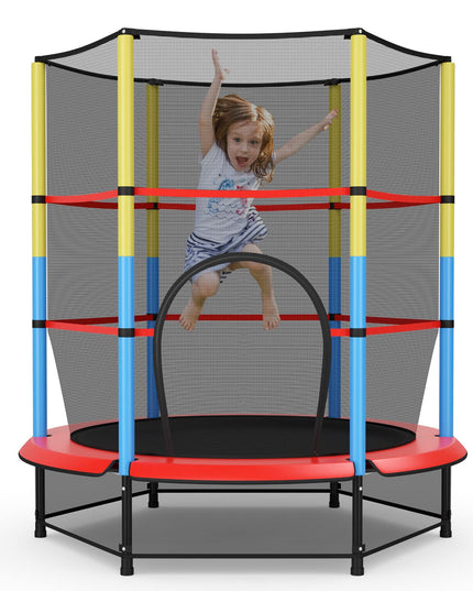 Giantex 55" Kids Trampoline with Safety Enclosure Net
