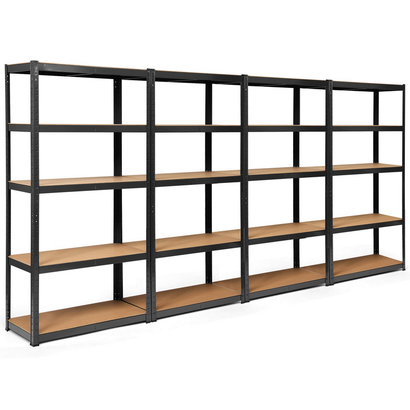 Giantex Shelving Rack Storage Shelf Steel Garage Utility Rack 5-Shelf Adjustable Shelves