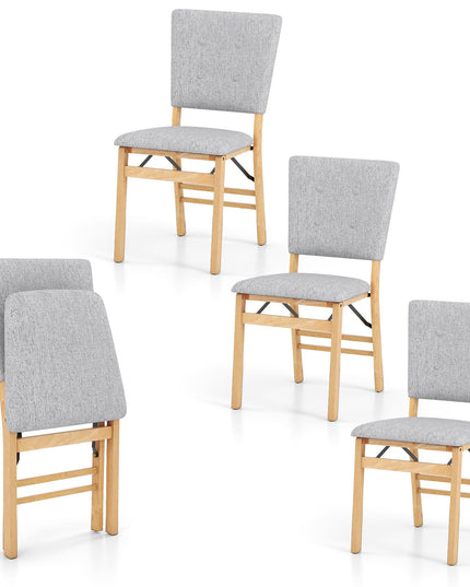 Giantex Folding Dining Chairs Set of 2/4 Armless Kitchen Chair