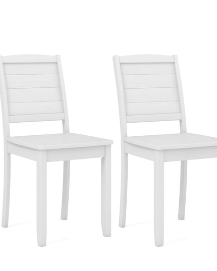 Giantex Wood Dining Chairs Set of 2/4, Modern Kitchen Chairs w/Rubber Wood Legs, Curved Backrest, Farmhouse Diner Chairs
