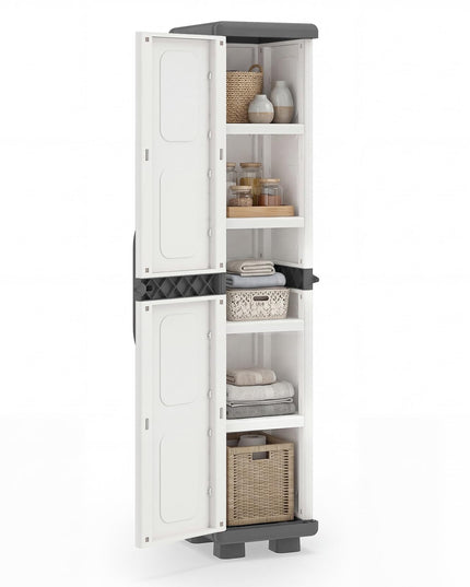 Giantex 70” Tall Slim Storage Cabinet with Single Door(Tall-14"x19"x70")