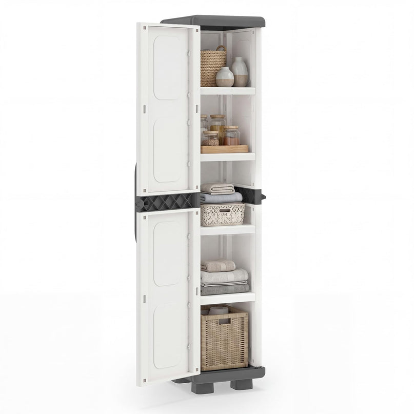 Giantex 70” Tall Slim Storage Cabinet with Single Door(Tall-14"x19"x70")