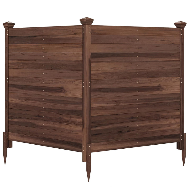 Giantex Wooden Privacy Fence with Stakes (47" W x 45.5" H)