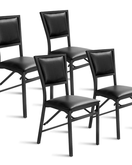 Metal Folding Chair Dining Chairs Home Restaurant Furniture - Giantex