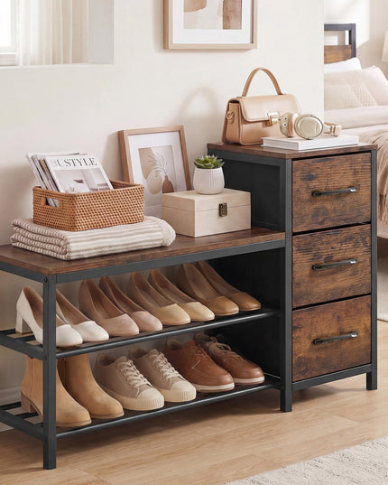 Giantex 3-Tier Shoe Storage Bench for Entryway