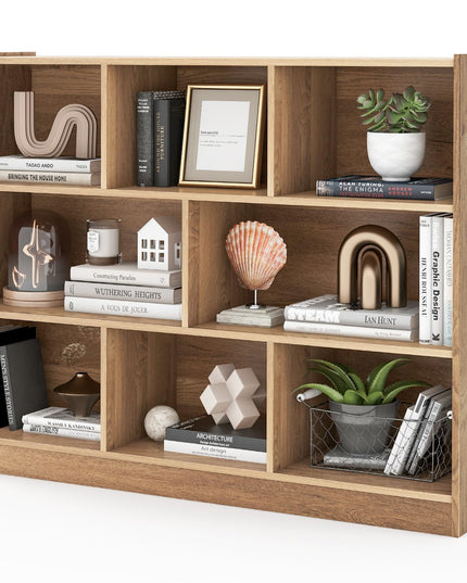 Giantex 8 Cube Bookcase, Freestanding 3-Tier Open Bookshelf