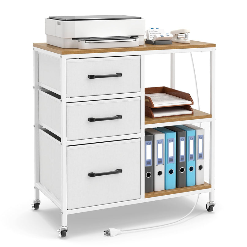 Giantex File Cabinet Printer Stand with Storage for Home Office Organization