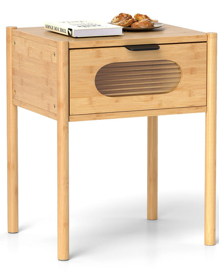 Giantex Bamboo Nightstand