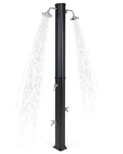 Giantex 9.3 Gallon Outdoor Shower, Solar Shower with Dual 360°Rotating Shower Heads, 2 Foot Showers