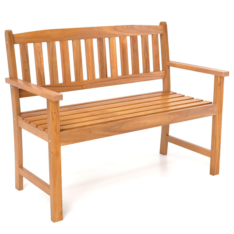 Giantex 2 Person Outdoor Bench w/Ergonomic Backrest
