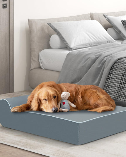 Giantex Orthopedic Dog Bed for Large Dogs, 40" L Memory Foam Dog Sofa Bed with Washable Removable Cove (Gray)