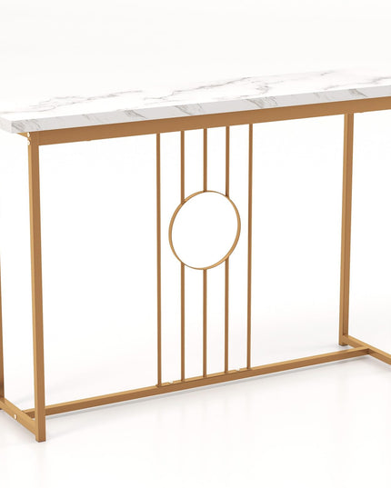 Giantex 47" Entryway Console Table - Faux Marble Console Table