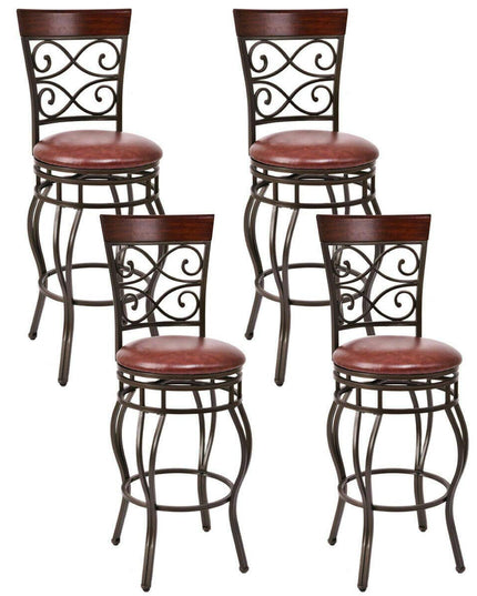 Giantex Bar Stools Set of 2, 360 Degree Swivel, 30" Counter Height Bar Stools