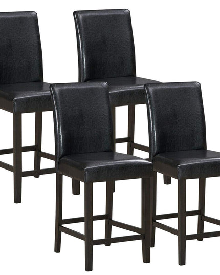 Giantex 25 inch Wooden Vintage Bar Chairs, Counter Stools w/ Upholstered Foam Cushion & Solid Rubber Wood Legs