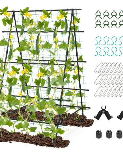 Giantex Cucumber Trellis, Trellis for Climbing Plants Outdoor