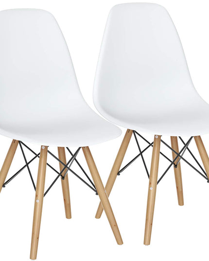 Giantex Pre Assembled Mid Century Modern Dining Chairs Armless Kitchen Chairs Set of 2