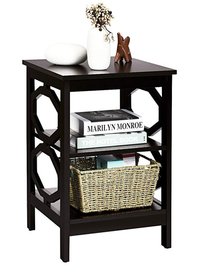 Giantex Nightstand 3-Tier End Table Multifunctional