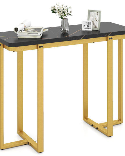 Giantex 42" Console Table Modern Faux Marble Entryway Table