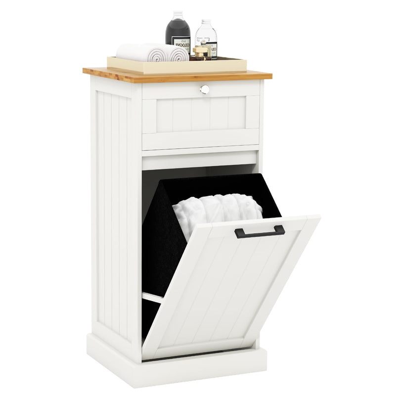 Giantex Tilt Out Laundry Hamper Cabinet