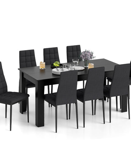 Giantex Ensemble de salle à manger 5/9 pièces pour 4/8 personnes Grande table de cuisine de 160 cm