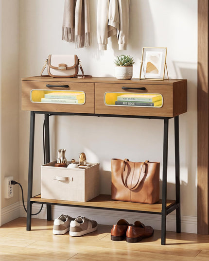 Giantex Console Table with LED Lights for Living Room Hallway Entrance