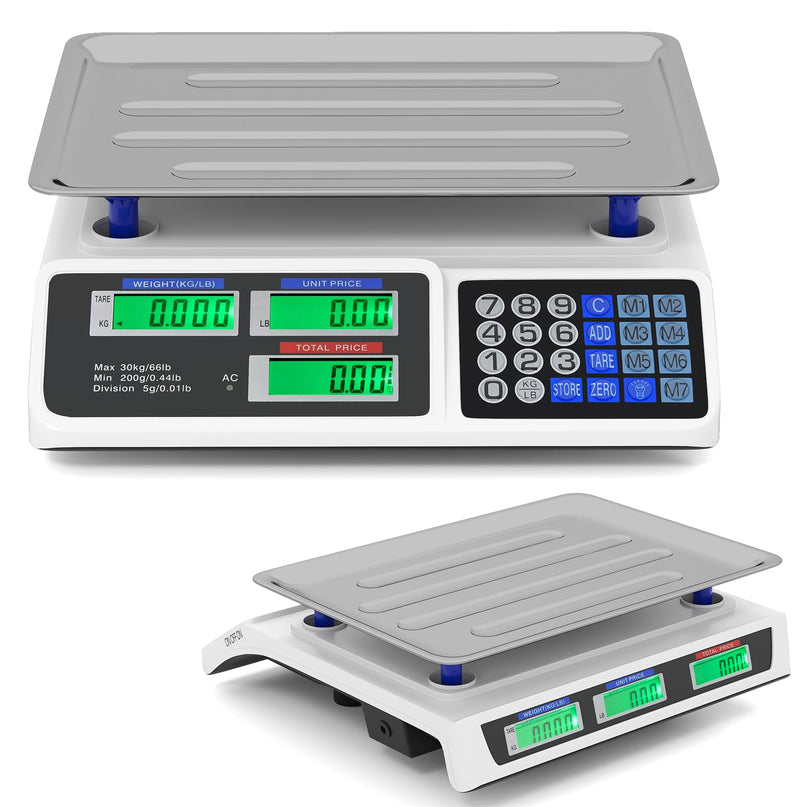 Giantex Rechargeable Commercial Price Computing Scale 66 lb/30 kg with Dual LCD Display