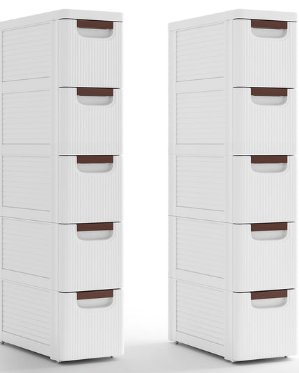 Giantex Storage Cart, Narrow Plastic Dresser, Rolling Organizer Cart for Office Classroom Bedroom