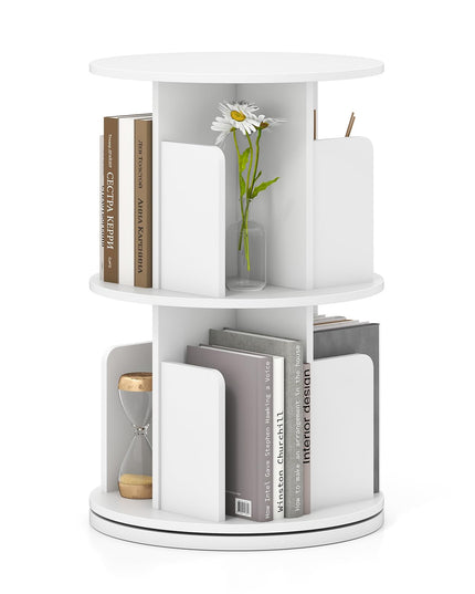 Giantex 3 Tier Rotating Bookshelf for Living Room Bedroom