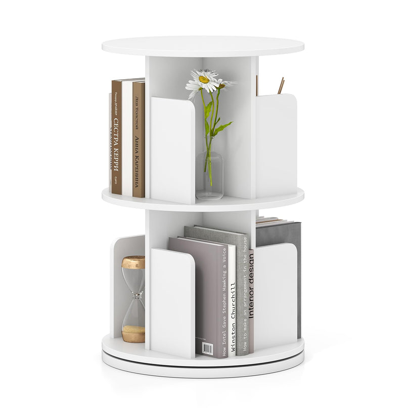 Giantex 3 Tier Rotating Bookshelf for Living Room Bedroom