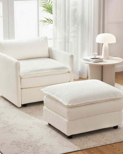 Fauteuil d'appoint surdimensionné Giantex avec ottoman pour chambre, salon et appartement