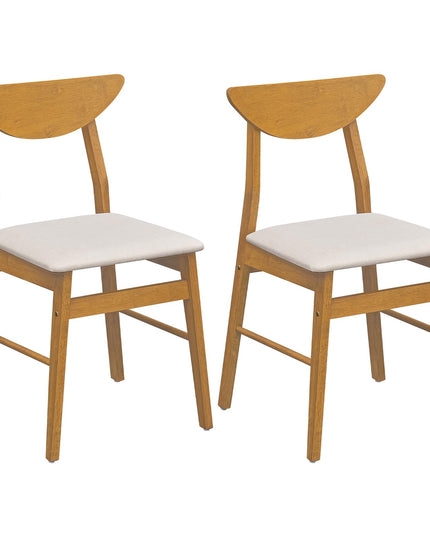 GIANTEX Upholstered Dining Chairs Set of 2/4 w/ Comfortable Upholstered Seat