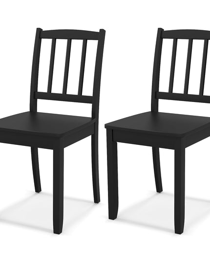 Giantex Farmhouse Dining Chairs Set of 2/4, Modern Kitchen Chairs w/Rubber Wood Legs & Curved Backrest