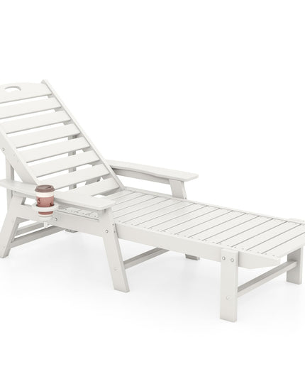 Giantex Lounge Chair Outdoor, Oversized Chaise Lounge Chair with 4-Position Backrest