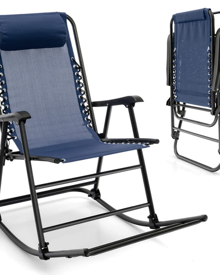 Giantex Rocking Camping Chair Folding - Outdoor Rocker Camping Chair