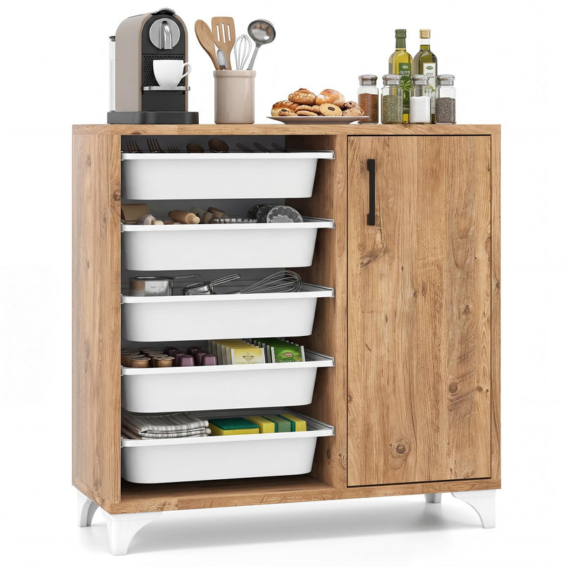 Buffet de salle à manger Giantex avec tiroir de rangement en plastique pour cuisine et salon