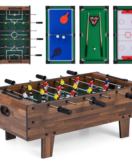 Giantex 4-in-1 Multi Game Table, Combo Foosball Game Table Top w/Billiards, Ping Pong, Push Hockey for Home, Game Room