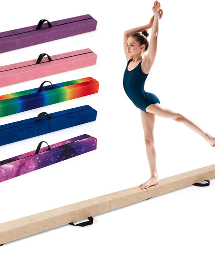 Giantex 8FT Balance Beam, Folding Gymnastics Beam w/Carry Handles