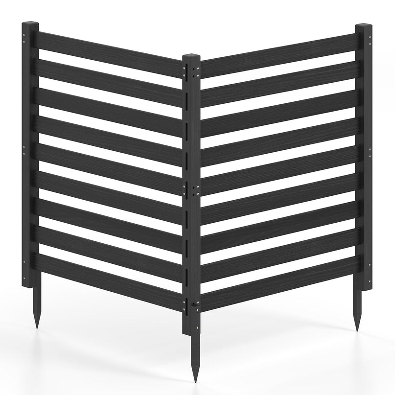 GIANTEX 2/3/4-Panel Outdoor Wood Privacy Screen Air Conditioner Fence