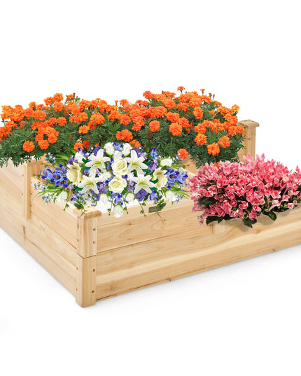 Giantex Raised Garden Bed, Wood Planter Box for Vegetables Flowers Fruit Herb, Easy Assembly (42.5" Lx34.5 Wx14.5 H)
