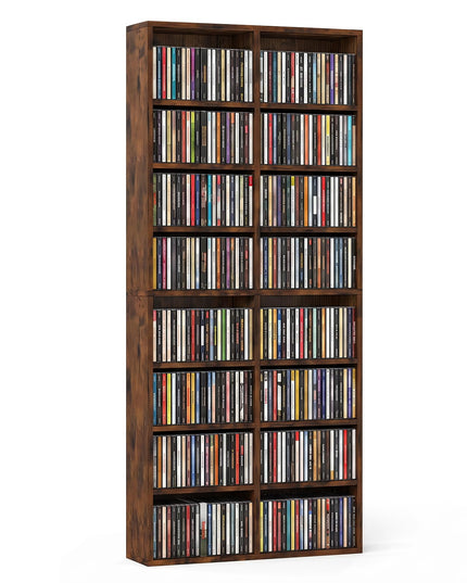 Giantex DVD Shelf 16-Shelf Wide CD Rack(1/2)