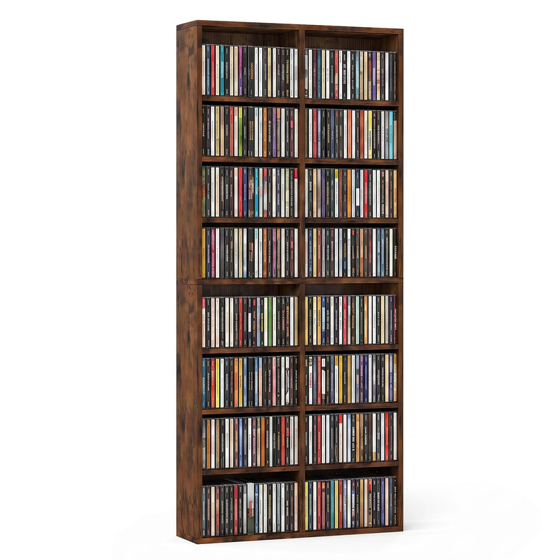 Giantex DVD Shelf 16-Shelf Wide CD Rack(1/2)